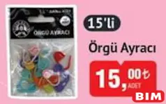 ÖREN BAYAN ÖRGÜ AYRACI 15'Lİ ÖREN BAYAN ÖRGÜ AYRACI 15'Lİ
